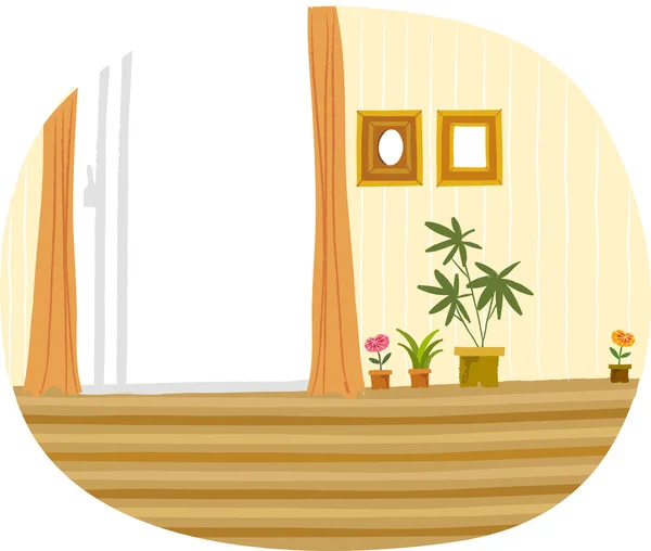 Habitación Interior — Vector de stock