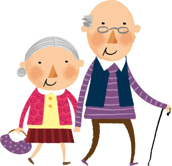 Old couple — Stock Vector