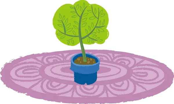 Tree in pot — Stock Vector