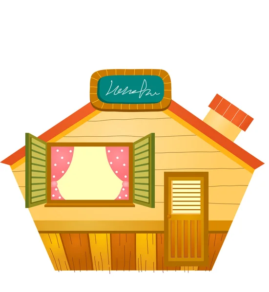 Wooden house — Stock Vector