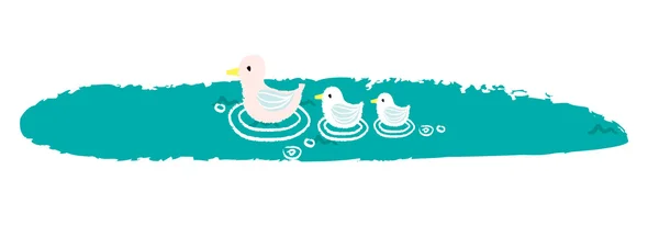 Enten im See Stockillustration