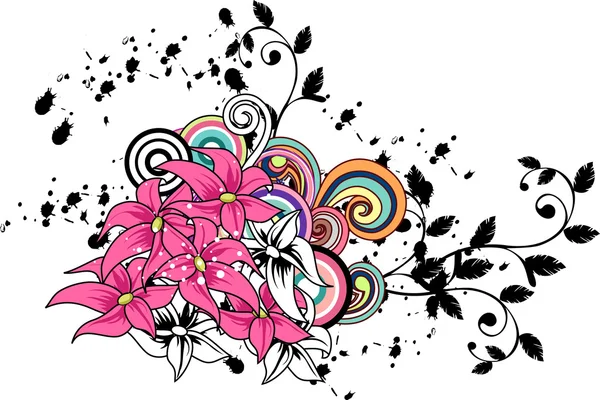 Fondo de flores Ilustraciones De Stock Sin Royalties Gratis