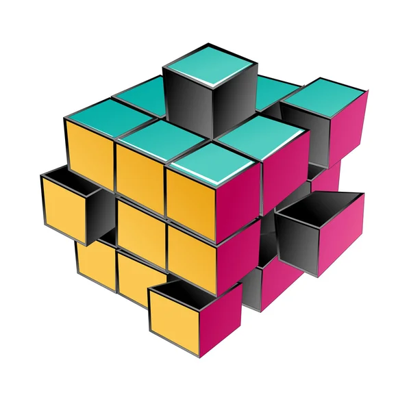 Vetor Cubo de Rubik — Vetor de Stock