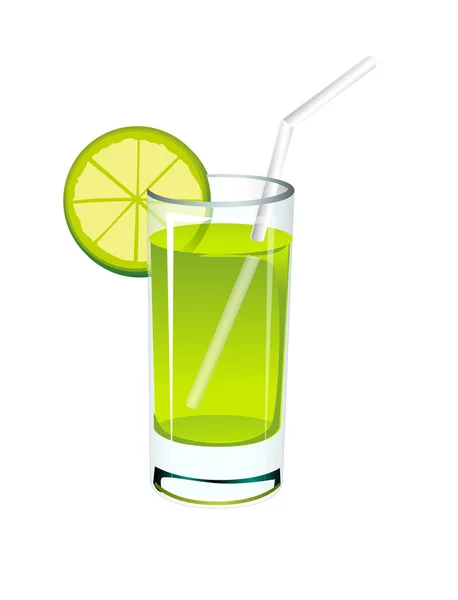 Cóctel con limón — Vector de stock