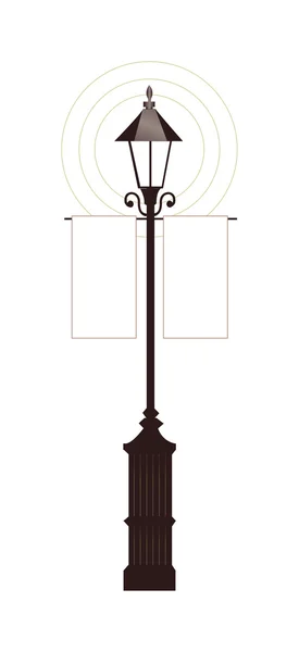 Vieux lampadaire — Image vectorielle