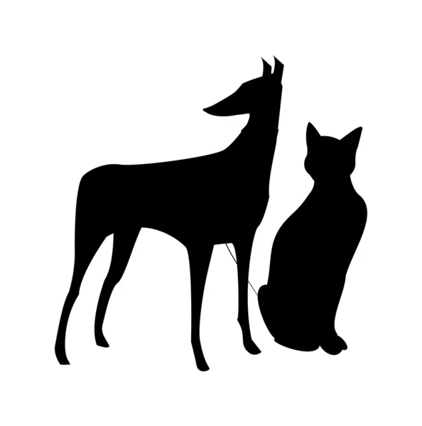 Cão e gato — Vetor de Stock