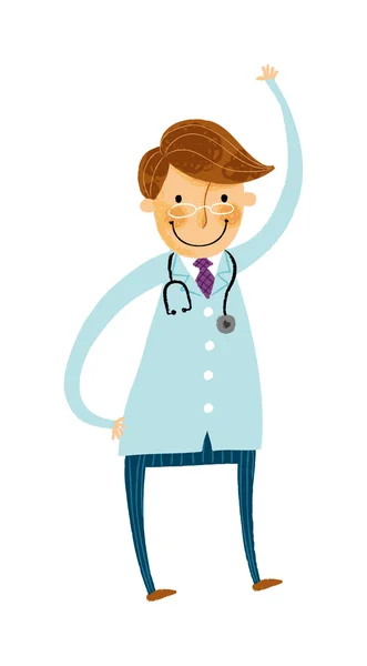 Feliz doctor. — Vector de stock