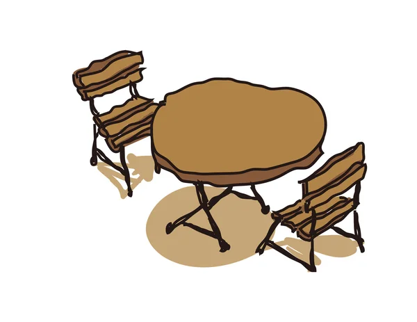 Bord med stolar — Stock vektor