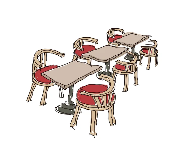 桌子和椅子 — 图库矢量图片