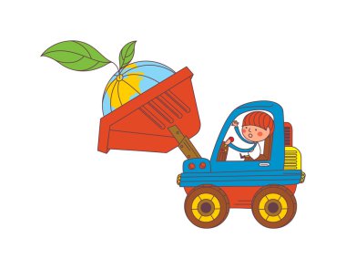 gezegen ile traktör