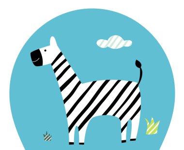 Zebra savana üzerinde