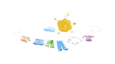 Güneşte kurutma giyim