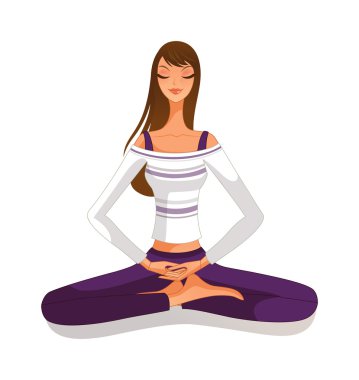 Kız yoga yapan