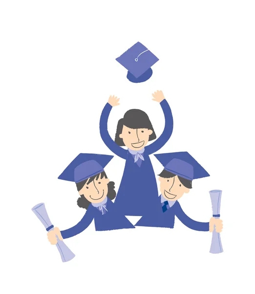 Graduates — Stock Vector