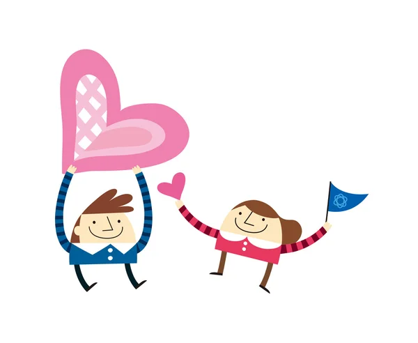 Pareja enamorada — Vector de stock