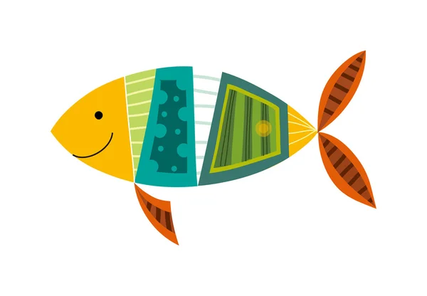 Peces sonrientes — Vector de stock