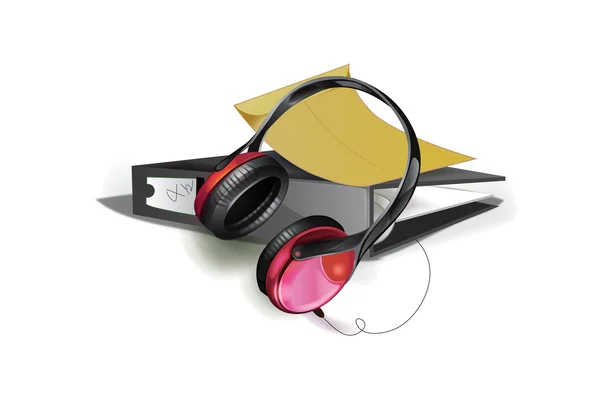 Casques et documents — Image vectorielle