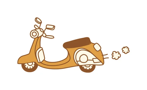 One moped — Stock Vector