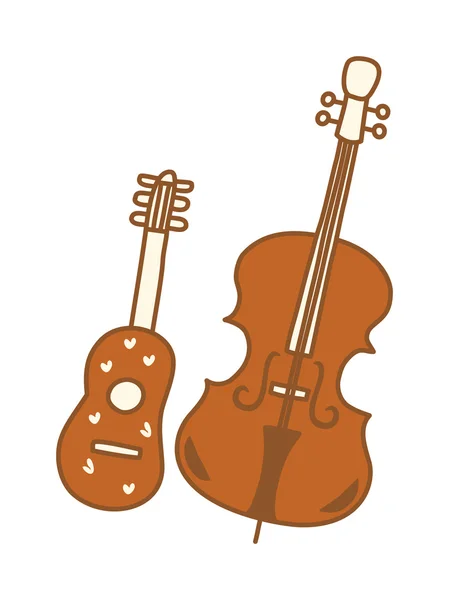 バイオリンとギター — ストックベクタ