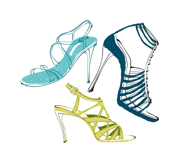 Zapatos de mujer — Vector de stock