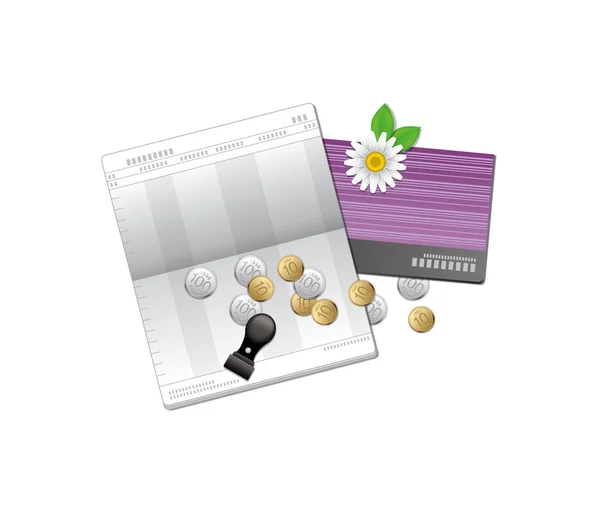 Passeport avec argent — Image vectorielle