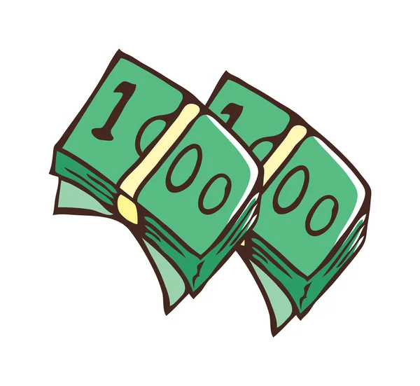 Un paquet d'argent — Image vectorielle