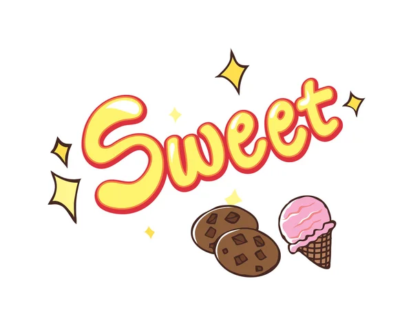 Sweet food — Stock Vector