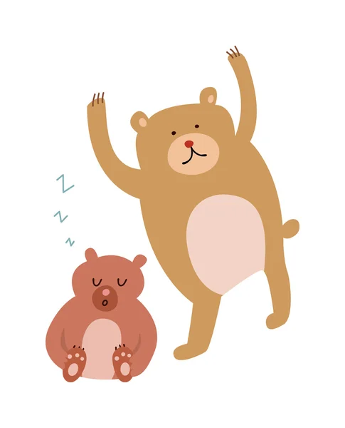 两个熊 — 图库矢量图片