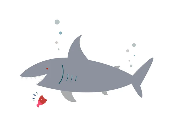 Rekin w oceanie — Wektor stockowy