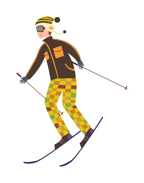 Mountain-skier — Stock Vector