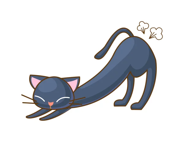 Kočka prdy — Stockový vektor