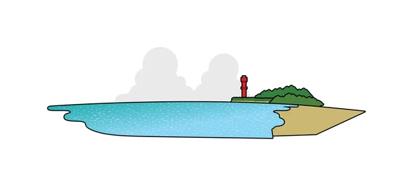Côte de mer — Image vectorielle