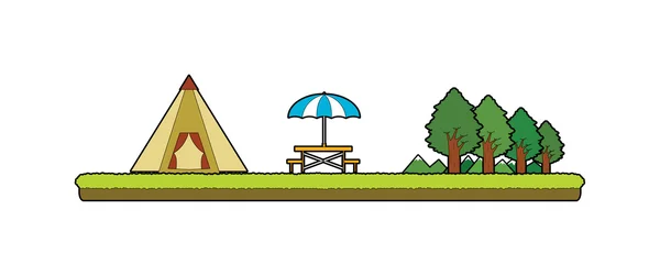 Camping — Stock Vector