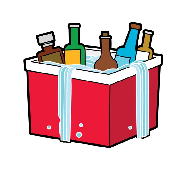 Kühlschrank mit Getränken — Stockvektor