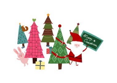 Noel Baba ve Noel orman tavşanı