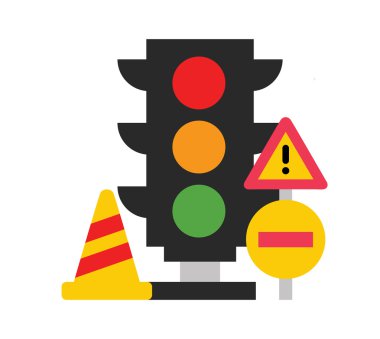 trafik ışığı ve yol işaretleri