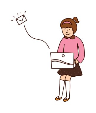 Kız bir e-posta aldım