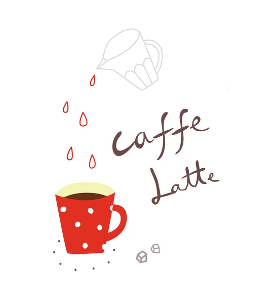 Caffe latte — Stockový vektor