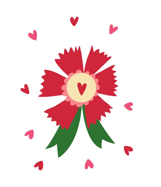 Love flower — Stock Vector