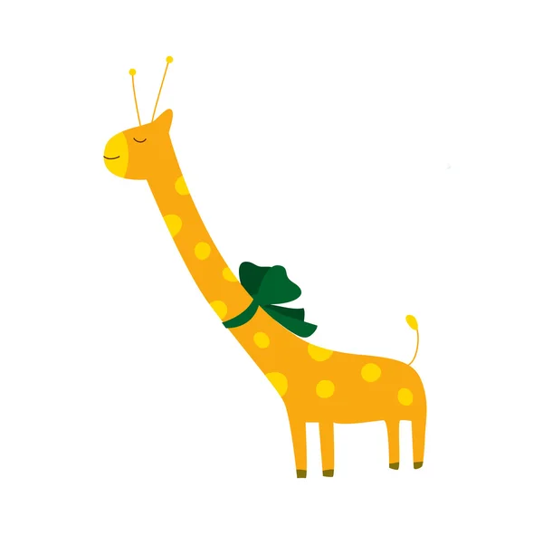 Giraffe mit Tasche — Stockvektor