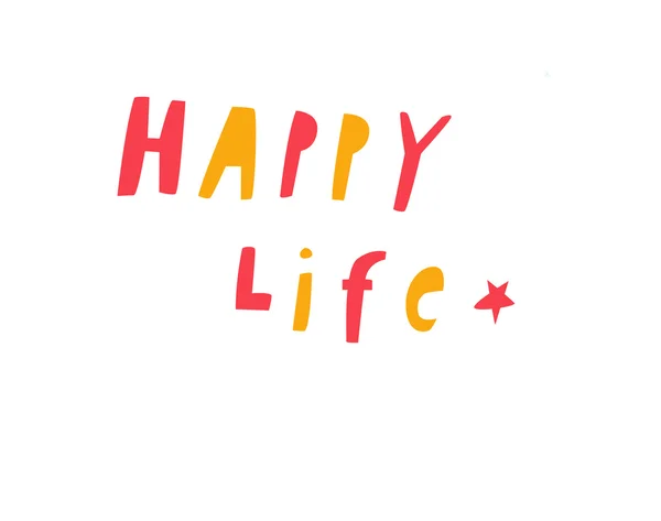 Lyckligt liv tecken — Stock vektor