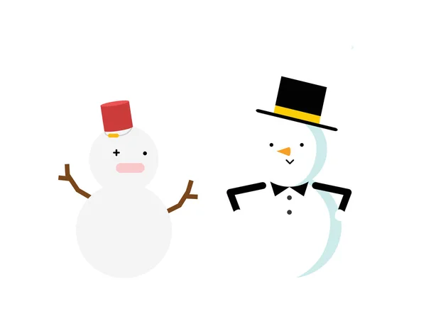 Hombres de nieve — Vector de stock