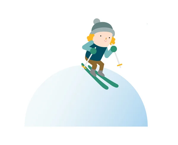 Mountain-skier — Stock Vector