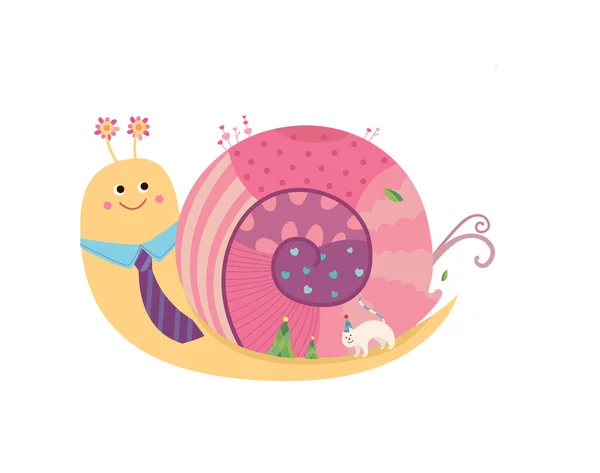 彩色的蜗牛 — 图库矢量图片