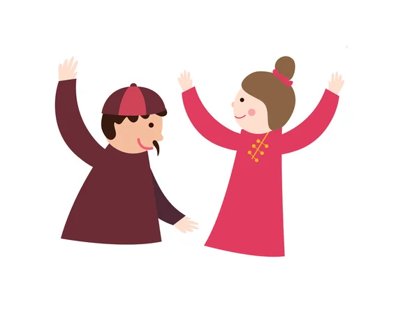 Chinese Dance — Stock Vector