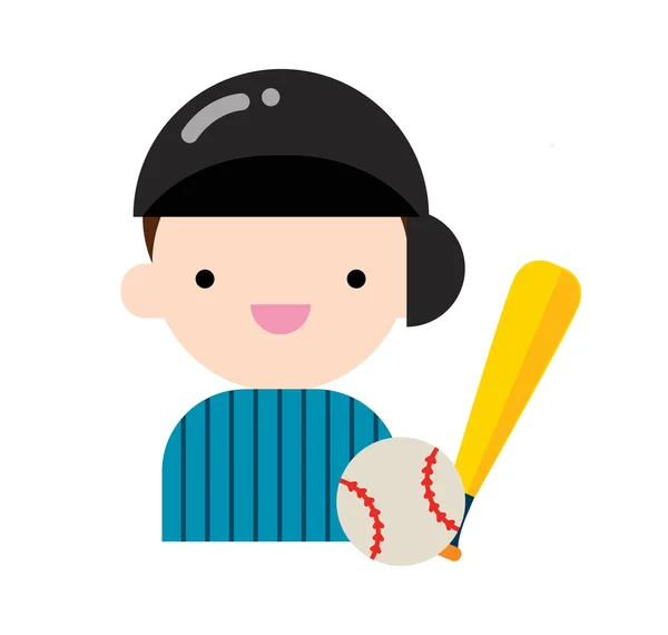 Jugador de béisbol — Vector de stock