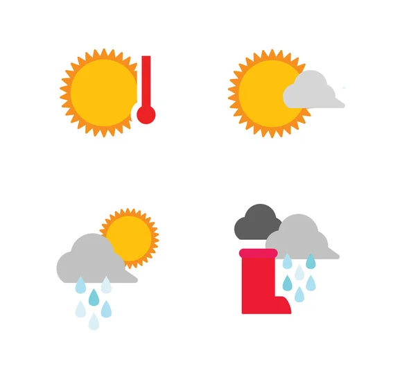 Eine Reihe von Wettersymbolen — Stockvektor