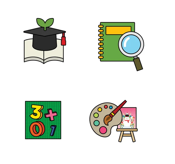 Set of education icons — Stock Vector