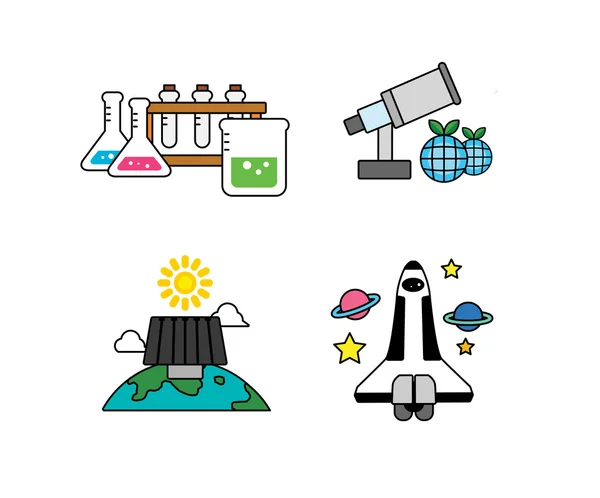 Conjunto de ícones da ciência — Vetor de Stock