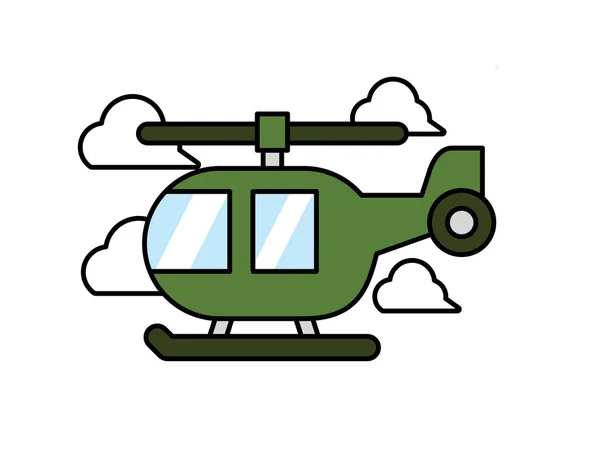 Helicóptero — Vector de stock